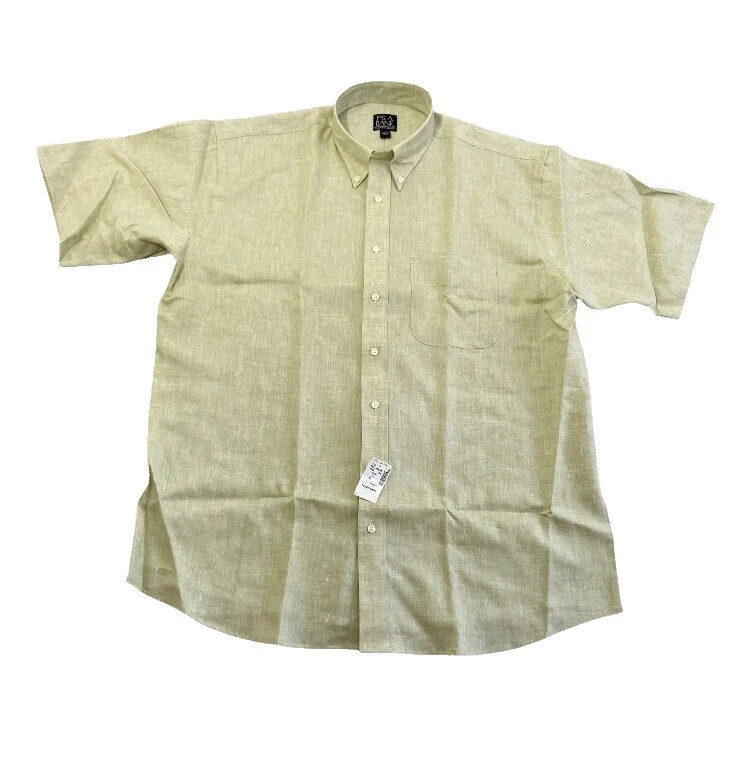 Jos. A. Camisas para hombre informales de lino liso con botones