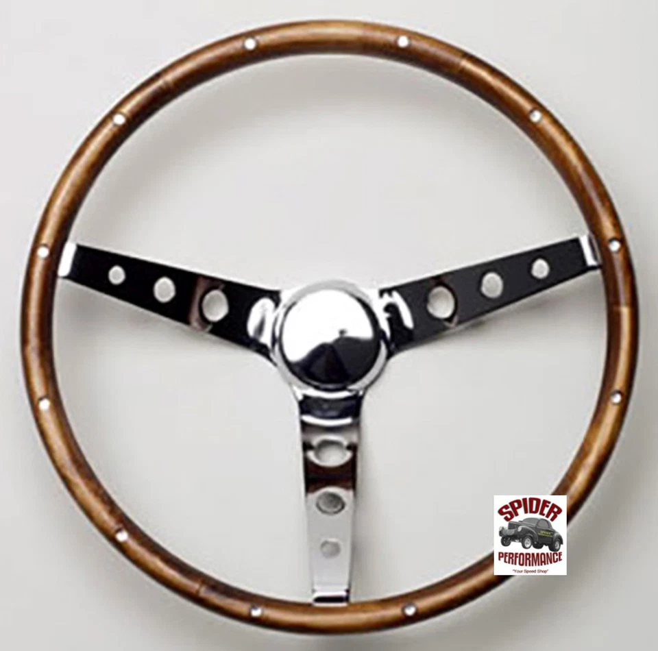 1970-1980 Mercury steering wheel 15" CLASSIC WALNUT WOOD - Image 2 of 4