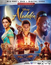 Aladdin Blu-ray/DVD/Digital, 2019, 2-Disc Set NEW