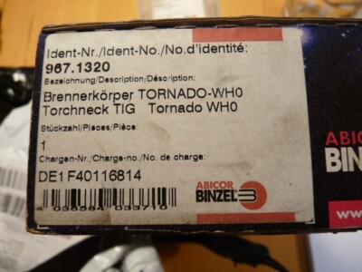 1 x Binzel Abicor Brennerkörper Tornado-WH0; 967.1320