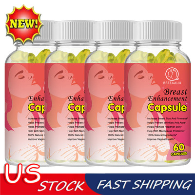 1-4 Bottles Bigger Breast Enhancement Pills Female Bust Enhancement 60 Capsules