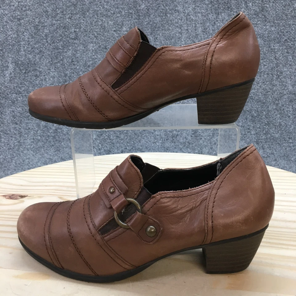 Botín Remonte Pump Mujer 37 Marrón Cuero Pull-On Tacones Cubanos Informal Comodidad Foto 2 de 4