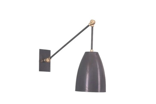 Short Wall Mid Century Modern Raw Brass Sputnik chandelier light Fixture - Picture 4 of 10