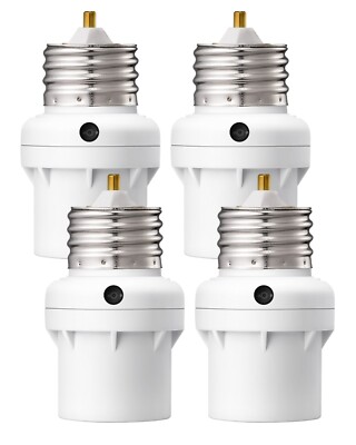 DEWENWILS 4 Pack Dusk to Dawn Light Socket Adapter, 360° Sensor ...