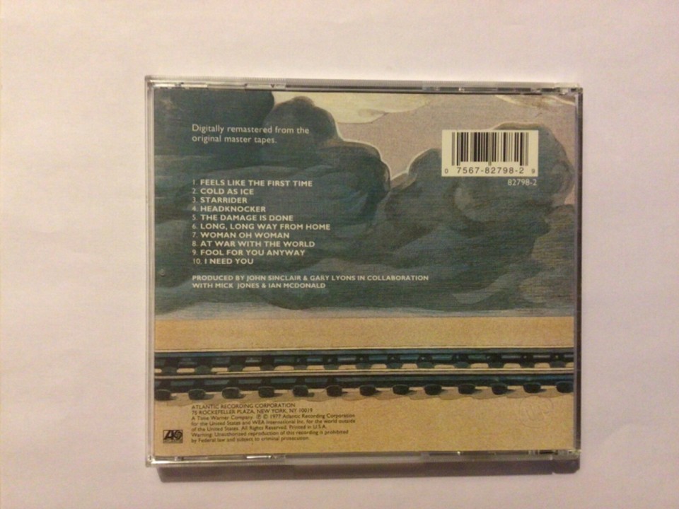 FOREIGNER CD SELF TITLED DEBUT ALBUM COLD AS ICE LOU GRAMM MICK