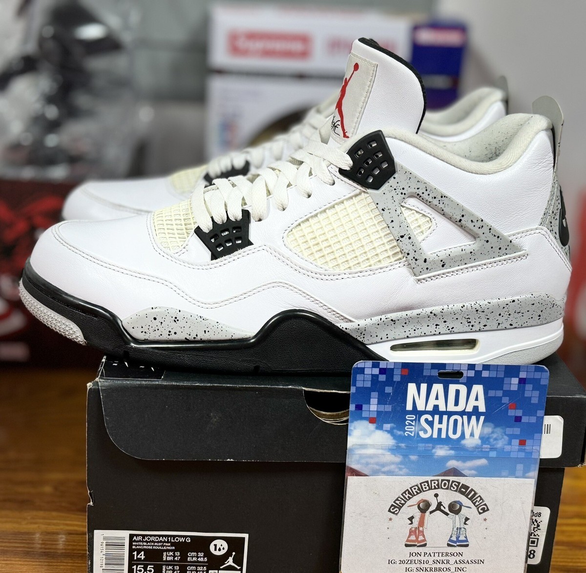 😮‍💨Size 14 - Jordan 4 Retro OG Mid White Cement