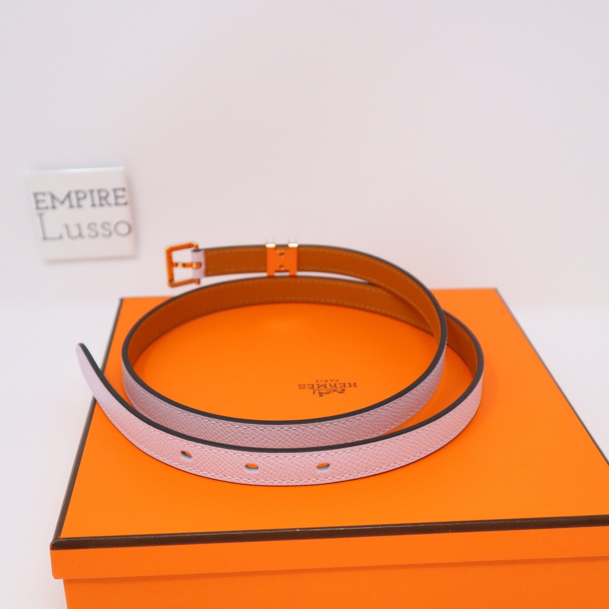HERMES BELT POP H Mauve Pale Rose Gold Hardware Epsom Size HERMES BELT POP H Mauve Pale Rose Gold Hardware Epsom Size