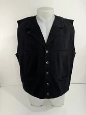 WYOMING TRADERS - Embroidered Horse Canvas Western Mens XL Vest