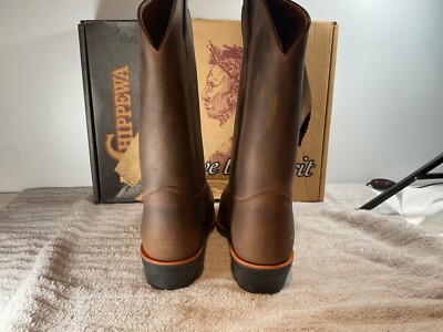 CHIPPEWA 29305 BROWN LEATHER 12” Bay Crazy Horse WELLINGTON WORK