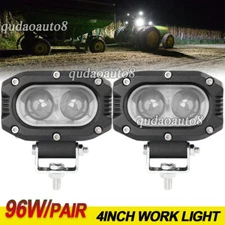 2PCS 4" inch 5D 60W LED SPOT Cube Work Lights Bar Driving Pods OffRoad ATV Fog