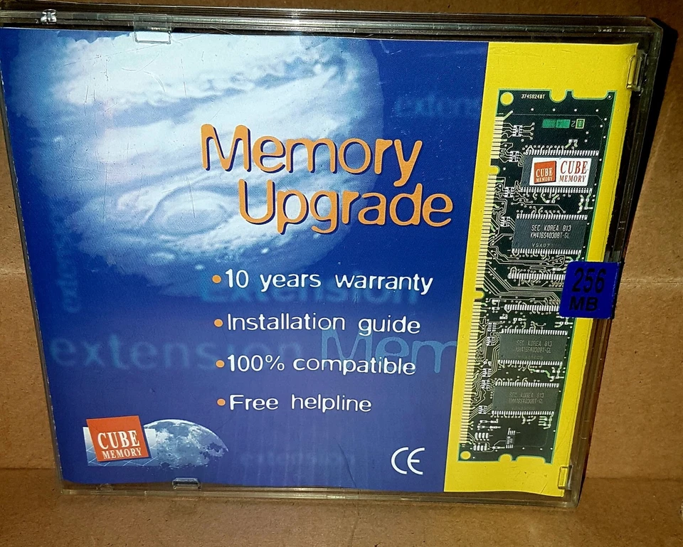 CUBE MEMORY 256MB PC100 168PIN Non-ECC SDRAM PN: DP100-064322E ('gold' contacts) - Image 2 of 2