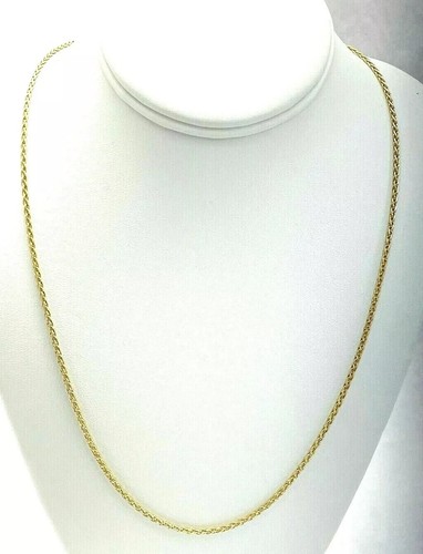 Wheat Chain 27 inch Necklace REAL SOLID 