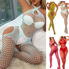 Women Lingerie Fishnet Body Stocking Dress Underwear Babydoll Sleepwear Bodysuit