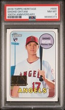 SHOHEI OHTANI 2018 Topps Heritage 100TH Anniversary /25 PSA 8 Rookie Card RC
