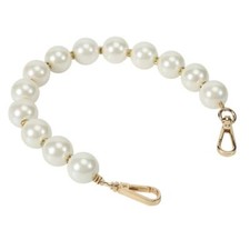 Elegant Bead Pearl Handle Strap Chain Charms Accessory for Women HandbagPurse...
