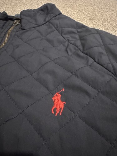 Ralph Lauren Polo Acolchado Chaqueta Abrigo Azul Marino Para Mujer Talla UK XL 18-20 - Imagen 2 de 9