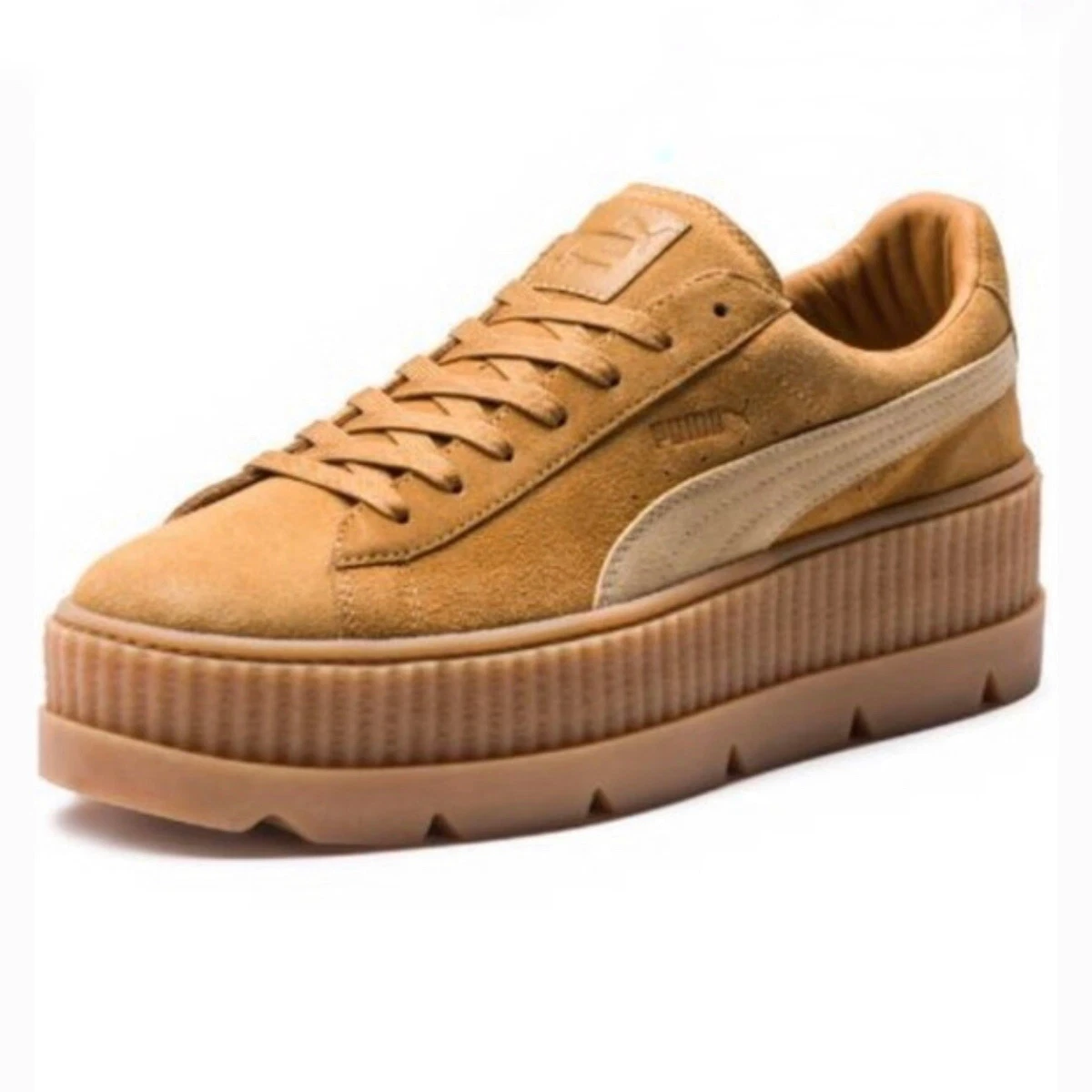 Puma suede best sale plateforme marron
