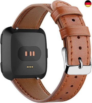 AISPORTS Ersatzarmband Kompatibel mit Fitbit Versa 2 Armband Leder Frauen