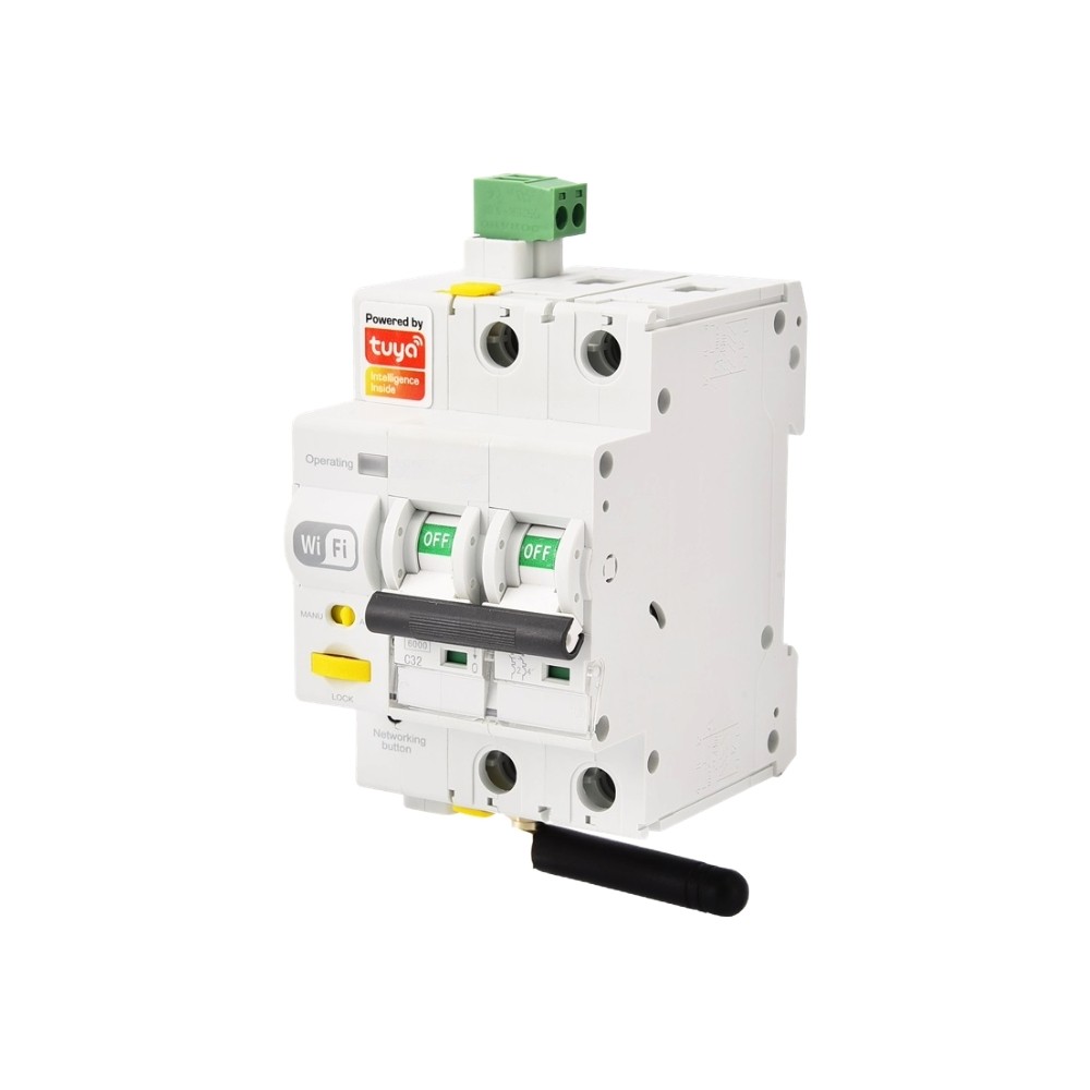 gloca Interruttore Magnetotermico Wi-Fi Smart Con App Tuya Smart Riarmo Automati