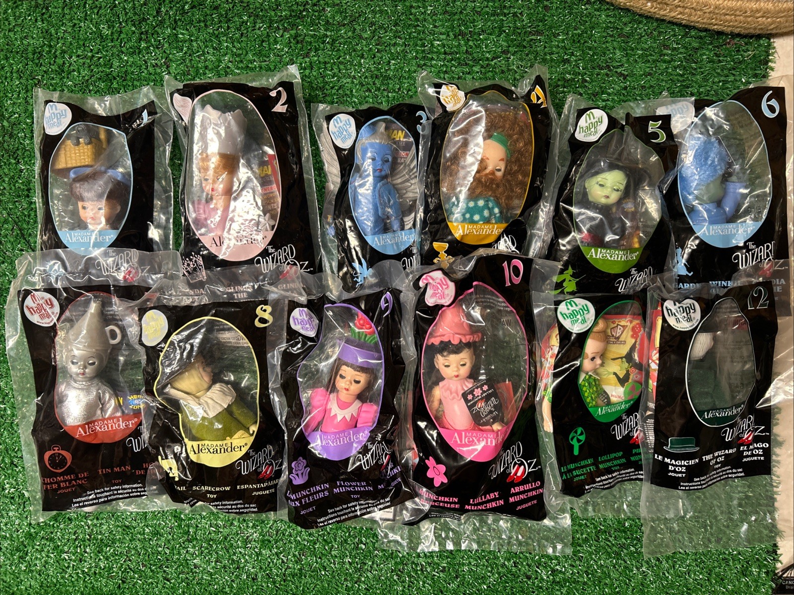 McDonald's 2008 Happy Meal Wizard of Oz Madame Alexander Dolls Full 12-Piece Set