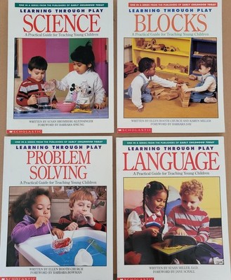 LEARNING THROUGH PLAY Series Blocks Language Science Problem Solving Lot Of 4 
