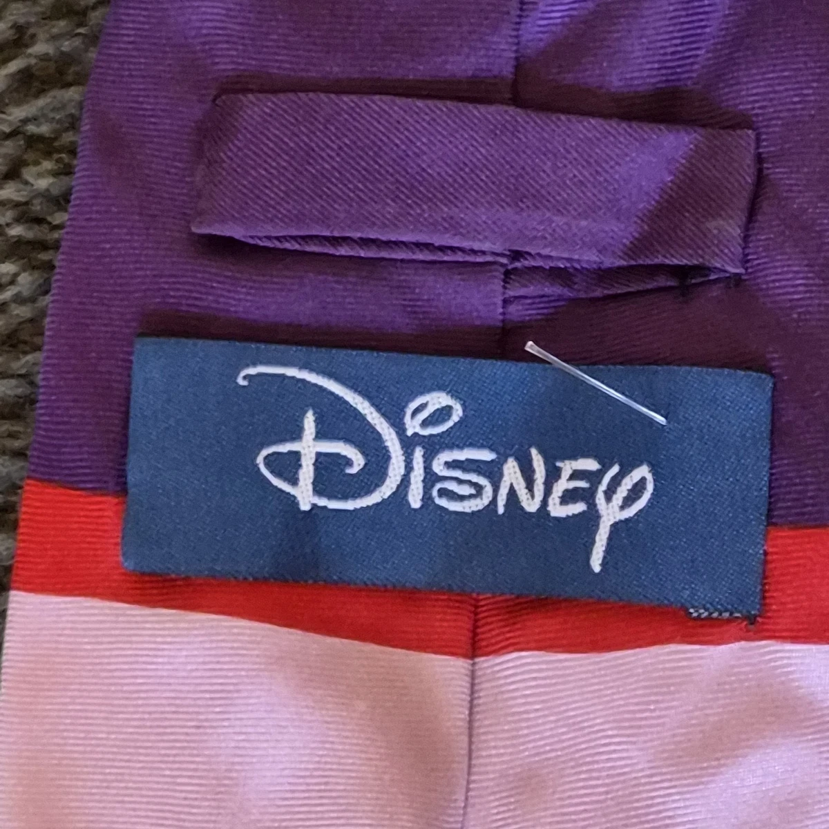 Vintage DISNEY grumpy Snow White 7 Dwarves Silk Neck Tie