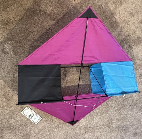 G-Kites Gomberg Box Kite Winged Double 3D Cube schwarz lila blau veraltet -lesen - Bild 10 von 19