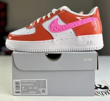 Nike Air Force 1 Low Valentine's Day Picante Red Pink GS 7Y FD1031-600