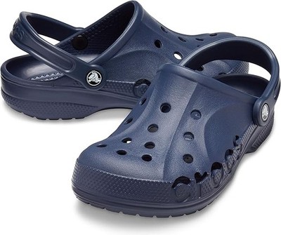 Crocs Baya Clog Kinder marineblau Slipper Sandalen leichte Sommerschuhe - UK Kleinkind 5