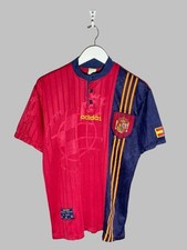 National Team Spain Adidas 1996 Home Vintage Football Shirt Soccer Jersey 