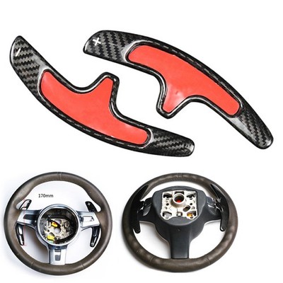 Fit Porsche 991 Cayman 981 Boxster Carbon Steering Wheel Extension Paddle Shift