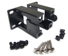 1U/2U Wall Mount Patch Panel Bracket Set, 2-Piece, Black, Network Rack
