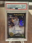 2024 Topps Chrome Logofractor Auto Black Refractor Jackson Merrill PSA 10