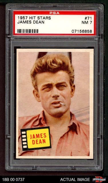 1957 Topps Hit Stars #71 James Dean PSA 7 - NM