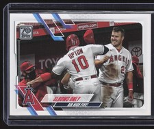 2021 Topps #166 Elbows Only (Justin Upton / Mike Trout) Los Angeles Angels