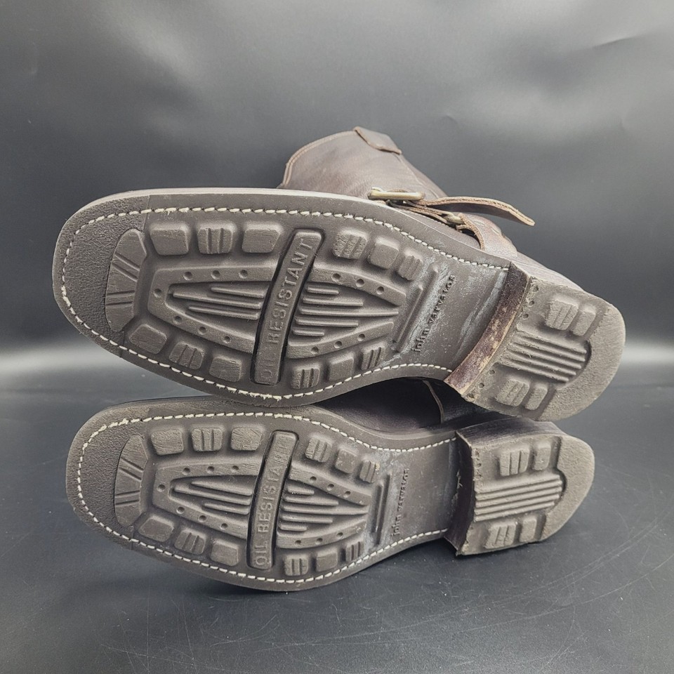 John Varvatos Engineer Boots Men's 9 Buckle Harness Pull On Bourbon ...