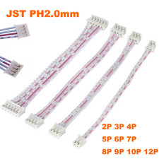 JST-PH 2.0mm Pitch Female to Female Connector Cable Wires 2/3/4/5/6/7/8/10 Pin