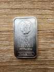 1 Oz Morgan Dollar Design Highland Mint Silver Bar Some Nice Toning