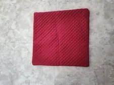 Pottery Barn Red Diamond Pick-Stitch Quilted Dupioni Silk Pillow Cover 20" SQ