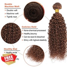 Brown Water Wave Hair Bundle 30 Light Brown 14" 50g