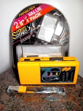 Rare Vintage Soundesign Sports Sound MINI Yellow Cassette Player  4603YEL Works!