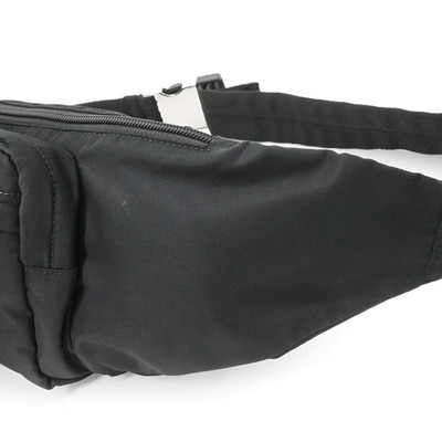 Prada Marsupio Tessuto Nylon Triangle Logo Black Belt Bag 2VL005