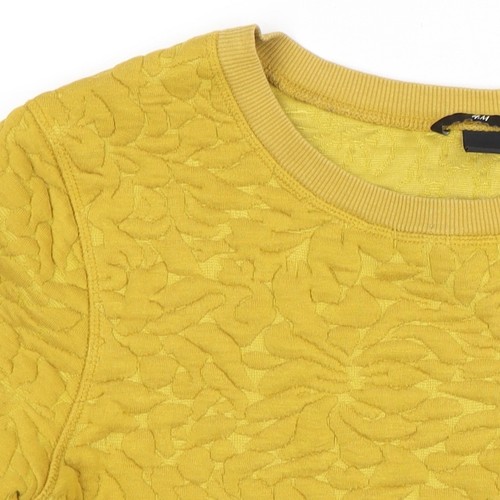 H&M Women's Yellow Jersey Short Sleeve Top, Size S - Picture 10 of 12