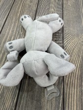 Philips Avent Elephant Plush Pacifier Clip Holder Soother Baby Crib Toy Gray