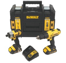 Dewalt 18V Li-ion Combi Drill & Impact Driver Twin Pk inc 2 XR Batteries! *NEW*