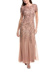 Adrianna Papell Bead & Sequin Maxi Dress Women's