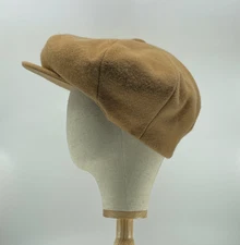 Capas Headwear N.Y. Camel Tan Wool Hat Newsboy Cap Made in USA One Size Fits All