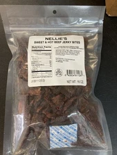 Nellie's Beef Jerky Bites, 1 Pound (16oz) Bag, Sweet & Hot