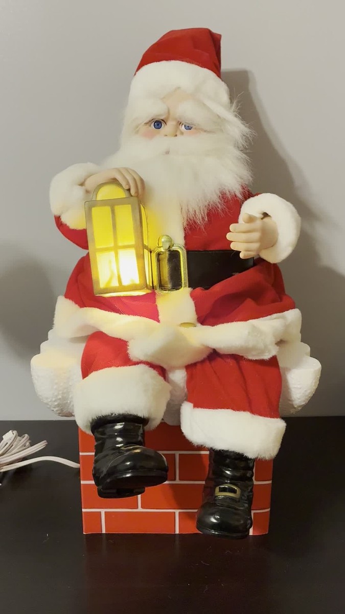 VTG Telco Motionettes Santa-n-Chimney Animated Figure New In Box