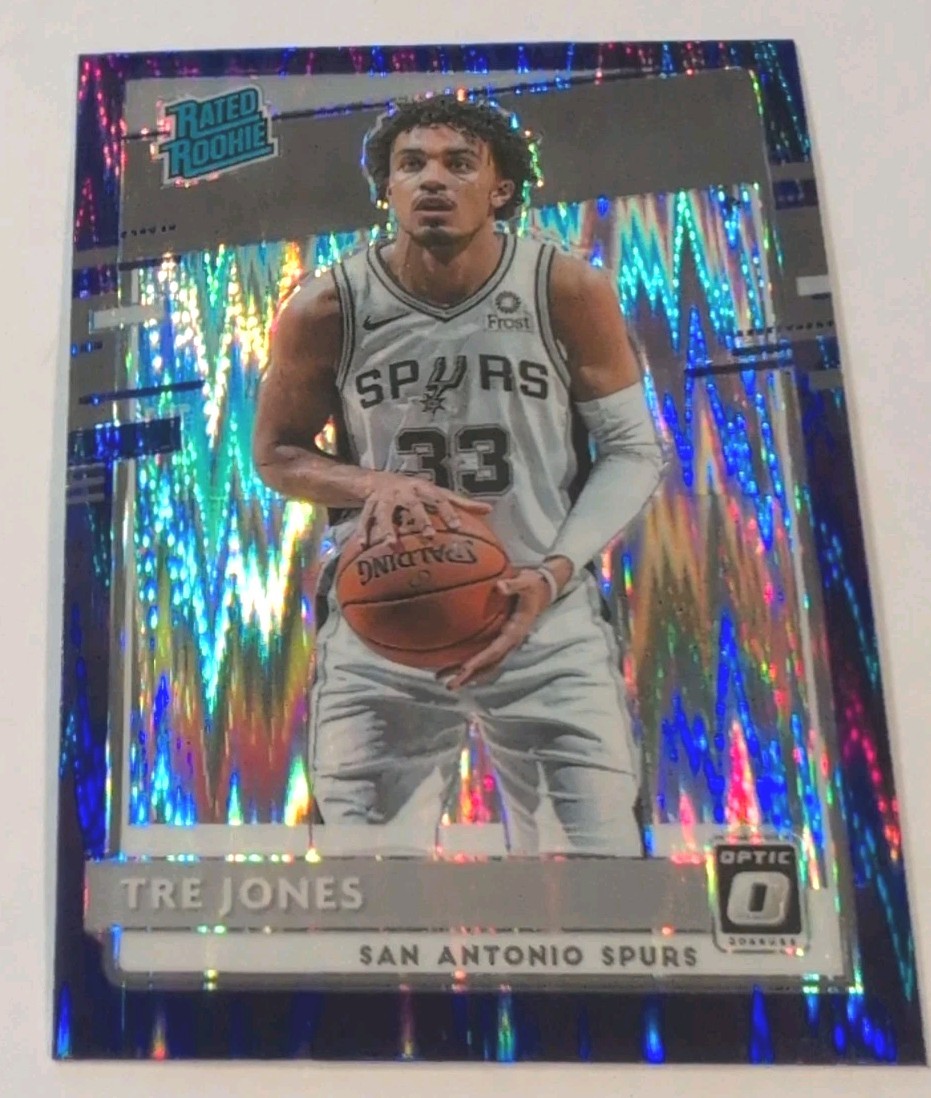 2020-21 Panini Donruss Optic - Rated Rookie Tre Jones #188 Purple Shock Prizm